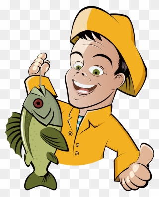 Fishing Cartoon Fisherman Clip Art - Cartoon Fisherman - Png Download