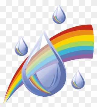 Обои Для Рабочего Стола С Персонажами Мультфильмов - Rain Drop Rainbow Clipart