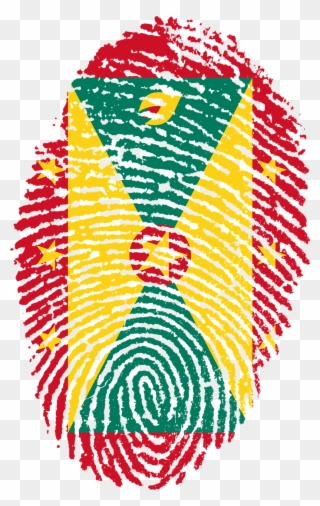 Travel, Grenada, Flag, Fingerprint, Country - Grenada Flag Clipart