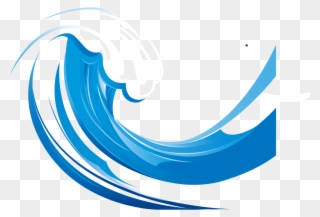 Wind Wave Euclidean Vector Clip Art - Clip Art Blue Wave - Png Download