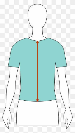 The Garments Are Measured In Your Center, In Your Back, - Measurement Clipart