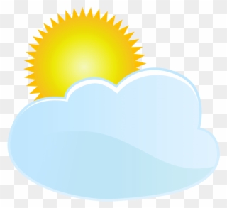 Cloud And Sun Weather Icon Png - Vector Graphics Clipart