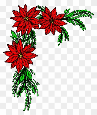 Poinsettia Merry Christmas Yard Sign Clipart