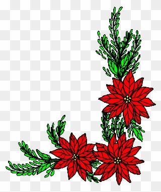 Poinsettia Merry Christmas Yard Sign Clipart