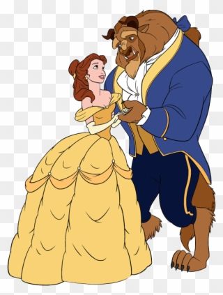 Belle And The Beast - Beauty And The Beast Png Clipart