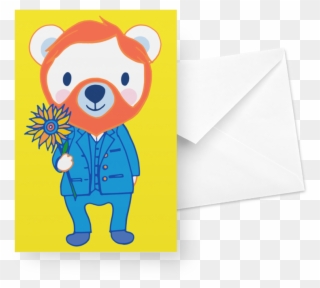 Cartão Vincent Bear Gogh De Nanda Corrêana - Bear Clipart