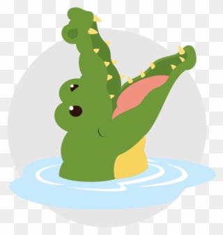 Level 1 / Crocodile - Crocodile Open Mouth Cartoon Clipart