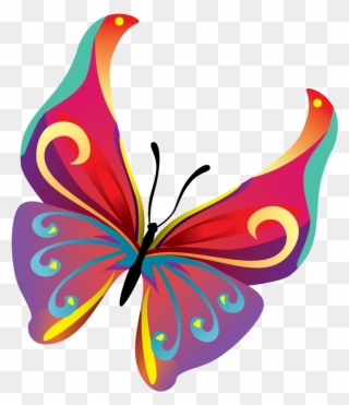 Butterflies Vector Png Pic - Cartoon Picture Of Butterfly Clipart