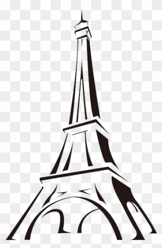 Vector Freeuse Library Tower Cartoon Drawing Clip Art - Easy Drawings Of Eiffel Tower - Png Download
