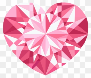 Vector Crystal Pattern Graphic Royalty Free Library - Pink Crystal Heart Png Clipart