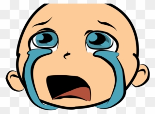 Crying Clipart Hurt Girl - Crying Baby Face Cartoon - Png Download