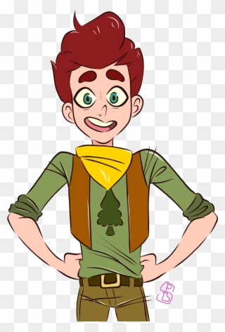 David Smiles, Putting His Hands On His Waist And Seeming - Waist Clipart