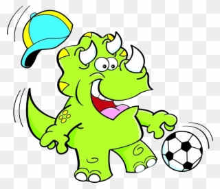 Triceratops Dinosaur Football Clip Art - Triceratops - Png Download