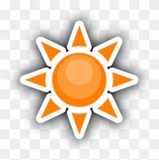 Paper Sun Sticker Transprent - Sun Dots Clipart