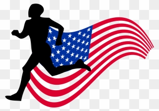 Runner Flag - Runner Logo Flag Clipart