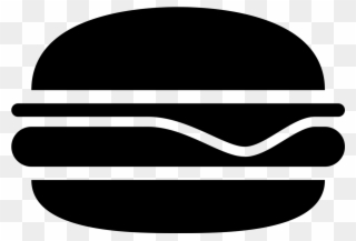 Hamburger Burger Food Junk Sandwich Beef Chicken Svg - Burger Icon Black And White Clipart