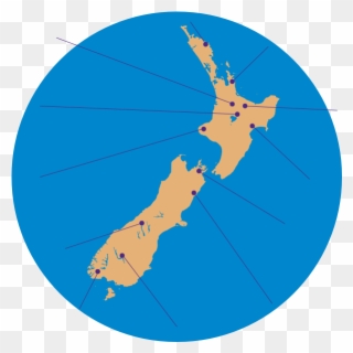 Enhanced Care Locations - New Zealand Atlas Book Clipart