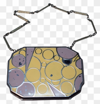 Vintage Art Deco Enameled Necessaire/powder Compact - Compact Clipart