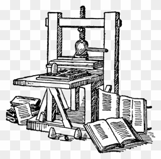 The Printing Press Was One Of The Most Significant - Industrial Age Of Media Clipart