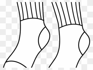 Pair Clipart Dirty Sock - Outline Drawing Of Socks - Png Download