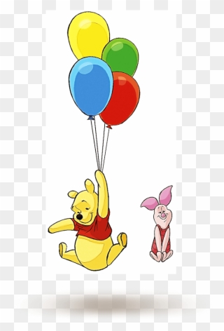 Roommates Naklejki Wielorazowe "kubuś Z Balonami" - Winnie The Pooh Party Cone Hats - Party Bits 2 Go Clipart