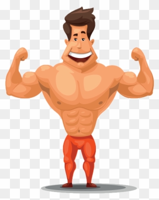Fit Man Representing A Successful Agency - Before After Clipart - Png Download