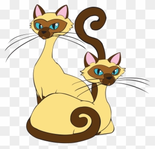 Si And Am By Tewateroniakwa - Siamese Cat Clipart - Png Download