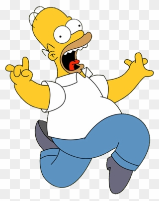 Homer Marge Bart Lisa - Homer Simpson Crazy Png Clipart