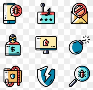 Cyber Crime - Flat Icon Employee Clipart