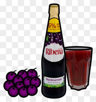Drink Clipart Squash - Ribena Blackcurrant Rich In Vitamin 1ltr - Png Download