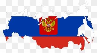 Big Image - Russia Map Flag Png Clipart