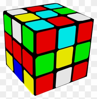 Rubix Cube Png File - Scrambled Rubik's Cube Png Clipart