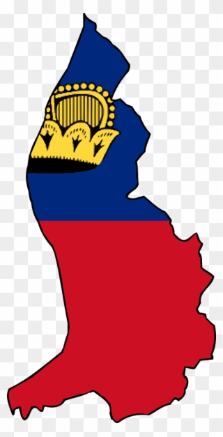 Clip Art Peru Flag - Liechtenstein Map With Flag - Png Download