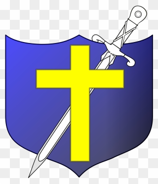 Cross Sword And Shield Md - Shield With Cross And Sword Clipart