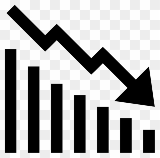 The Image Signifies A Graph - Decrease Icon Clipart