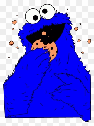 Cookie Monster Clipart Tumblr Transparent - Cartoon Cookie Monster Eating Cookies - Png Download