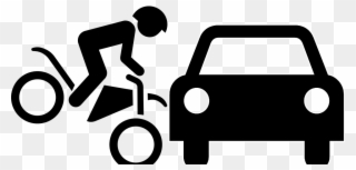Car Bike Accident Cartoon Clipart