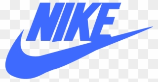 Nike Clipart Blue - Blue And White Nike Logo - Png Download