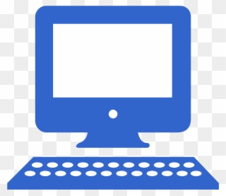 Black And White Download Computer Svg - Blue Computer Icon Clipart