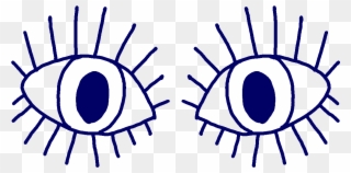 Eyes Clipart Animation - Evil Eye Drawing - Png Download