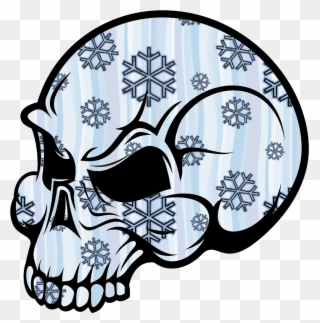 Skull Snow Image - Cool Easy Skull Drawings Clipart