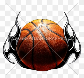 Clipart Flames Basketball - Fire - Png Download