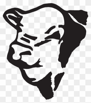 Cow Head Decal Clipart