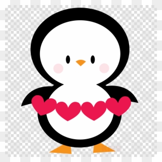 Penguin Heart Clipart Penguin Clip Art - Clip Art Valentines Penguin - Png Download