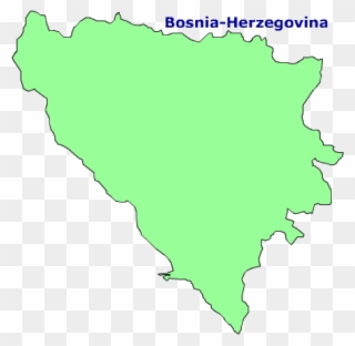 Map Of Bosnia And Herzegovina Terrain Area Outline - Obrazovni Sistem U Bosni I Hercegovini Clipart