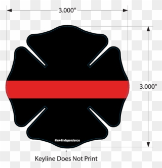 Thin Red Line Fd Shield Decal - First Responders Svg Clipart