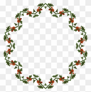 Holly Frame - Clip Art Christmas Holly - Png Download