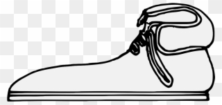 Shofar Drawing Clipart Black And White Download - Shoe - Png Download
