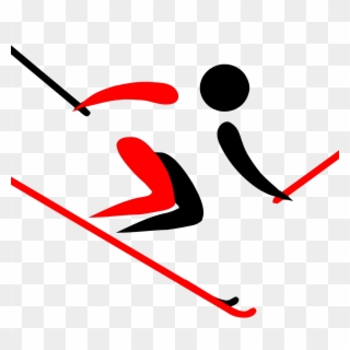 Alpine Skiing Clipart Pyeongchang 2018 Olympic Winter - Skier Clipart - Png Download