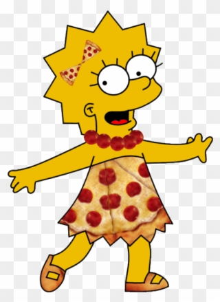 Lisa Simpson And Pizza Clipart